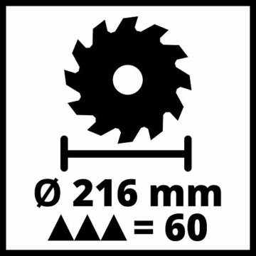 Einhell Zug-Kapp-Gehrungssäge TE-SM 216 Dual (1.800 W, Ø216 x Ø30, 215/305 mm Schnittbreite bei 45°/90°, Winkeleinstellung, Spindle-Lock, Spannvorrichtung, inkl. Hartmetall-Sägeblatt) - 13