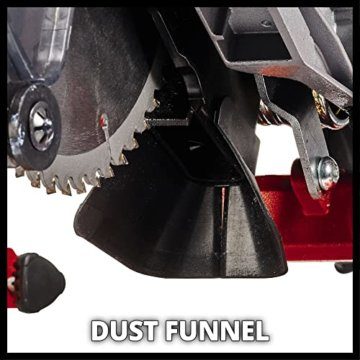 Einhell Zug-Kapp-Gehrungssäge TE-SM 216 Dual (1.800 W, Ø216 x Ø30, 215/305 mm Schnittbreite bei 45°/90°, Winkeleinstellung, Spindle-Lock, Spannvorrichtung, inkl. Hartmetall-Sägeblatt) - 3