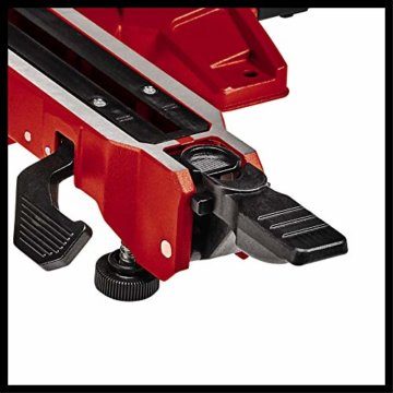 Einhell Zug-Kapp-Gehrungssäge TE-SM 216 Dual (1.800 W, Ø216 x Ø30, 215/305 mm Schnittbreite bei 45°/90°, Winkeleinstellung, Spindle-Lock, Spannvorrichtung, inkl. Hartmetall-Sägeblatt) - 9
