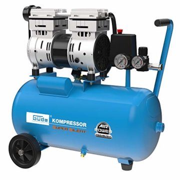 Güde 50136 Kompressor Airpower 150/8/24 Silent (Doppelkolbenaggregat Direktgetrieben, 0,75 kW, 230V, ölfrei, 8 bar) - 1