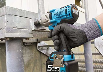 HAZET Akku-Schlagschrauber (BLDC, hocheffizient, Vierkant 12,5 mm (1/2 Zoll), drei wählbare Leistungsstufen für Drehmomentanzug) 9212-3 - 3