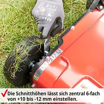 HECHT Vertikutierer Benzin (1,8 kW / 2,45 PS) – 38cm Arbeitsbreite – 40L Fangkorb – für die Rasenpflege und leichtes Entfernen von Moos - Unkraut im Rasen - 7