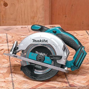 Makita Li -Ionen Akku-Kreissäge, nur Gehäuse, DSS611Z [Energieklasse A], 1 Stück, Blau, Silber, 12 x 200 mm - 9