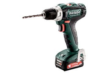 Metabo Akku-Bohrschrauber PowerMaxx BS 12 (601036500) 12V 2x Li-Ion; Ladegerät SC 30; metaBOX 118, Art des Akkupacks: Li-Ion , Akkuspannung: 12 V, Akkukapazität: 2 x 2 Ah - 1