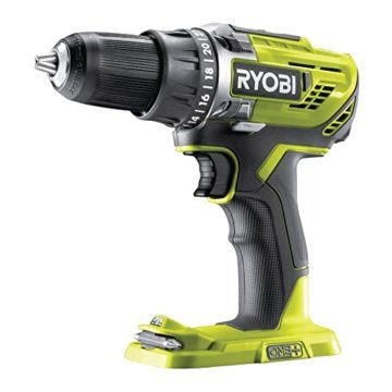 RYOBI 18 V ONE+ Akku-Bohrschrauber R18DD3-215S (2-Gang-Getriebe, max. Drehmoment 50 Nm, Drehmomentstufen 24, Bohrfutter 13 mm, inkl. 2 x 1,5Ah Akku & Ladegerät in Werkzeugtasche) - 2