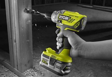 RYOBI 18 V ONE+ Akku-Bohrschrauber R18DD3-215S (2-Gang-Getriebe, max. Drehmoment 50 Nm, Drehmomentstufen 24, Bohrfutter 13 mm, inkl. 2 x 1,5Ah Akku & Ladegerät in Werkzeugtasche) - 5
