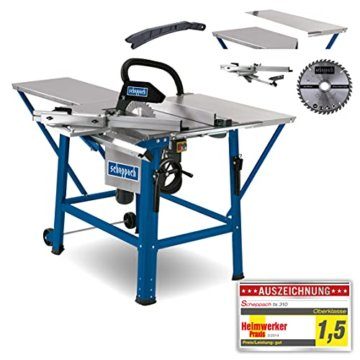 Scheppach Tischkreissäge TS310 | 400V Anschluss | 2800W Leistung | Sägeblatt Ø315mm | Schnitthöhe 83 mm | mit Tischverbreiterung, 2. Sägeblatt, Führungsschiene & Schiebeschlitten | schwenkbar bis 45° - 1