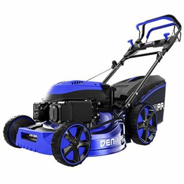 DENQBAR Benzin-Rasenmäher DQ-R53EV (9-in-1, E-Start & Seilzug, Gangwahl, 53 cm Schnittbreite, Mulcher, Mäher, Radantrieb, Grasfangkorb 65 L, Schnitthöhe 25-75 mm) - 3