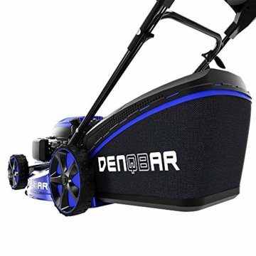 DENQBAR Benzin-Rasenmäher DQ-R53EV (9-in-1, E-Start & Seilzug, Gangwahl, 53 cm Schnittbreite, Mulcher, Mäher, Radantrieb, Grasfangkorb 65 L, Schnitthöhe 25-75 mm) - 5