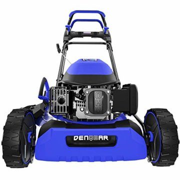 DENQBAR Benzin-Rasenmäher DQ-R53EV (9-in-1, E-Start & Seilzug, Gangwahl, 53 cm Schnittbreite, Mulcher, Mäher, Radantrieb, Grasfangkorb 65 L, Schnitthöhe 25-75 mm) - 6