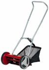 Einhell Hand-Rasenmäher GC-HM 300 (für bis zu 150 m², 30 cm Schnittbreite, kugelgelagerte Mähspindel mit 5 hochwertigen Stahlmessern, 4-stufige Schnitthöheneinstellung 13-37 mm, 16 l-Fangkorb), Rot - 1