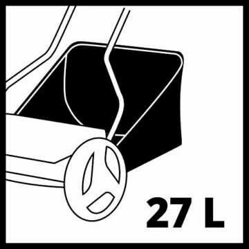 Einhell Hand-Rasenmäher GC-HM 400 (bis zu 250 m², 40 cm Schnittbreite, kugelgelagerte Mähspindel mit 5 Stahlmessern, 4-stufige Schnitthöheneinstellung 13-37 mm, 27 l-Fangkorb) - 12