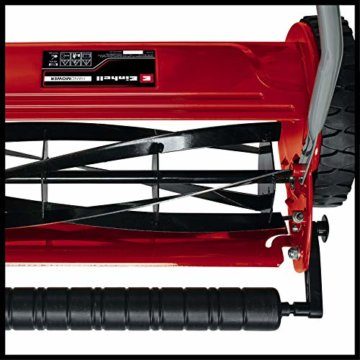 Einhell Hand-Rasenmäher GC-HM 400 (bis zu 250 m², 40 cm Schnittbreite, kugelgelagerte Mähspindel mit 5 Stahlmessern, 4-stufige Schnitthöheneinstellung 13-37 mm, 27 l-Fangkorb) - 3