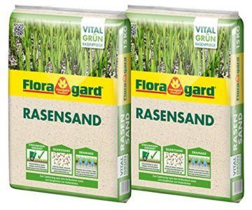 Floragard Rasen-Sand 2x15 kg für 20 m² • Rasenpflege • zum Lüften schwerer Böden • streuwagenfähig • zum Topdressing nach dem Vertikutieren • zum Ausgleichen von Unebenheiten - 1