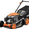 FUXTEC Benzin Rasenmäher FX-RM4646ECO 3in1-3,5PS | 4-Takt Mäher | 46cm Schnittbreite & 7-stufige Schnitthöhenverstellung - Inkl. 50L Grasfangkorb & Reinigungsanschluss - 1