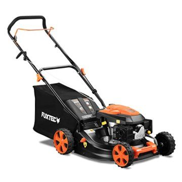 FUXTEC Benzin Rasenmäher FX-RM4646ECO 3in1-3,5PS | 4-Takt Mäher | 46cm Schnittbreite & 7-stufige Schnitthöhenverstellung - Inkl. 50L Grasfangkorb & Reinigungsanschluss - 8