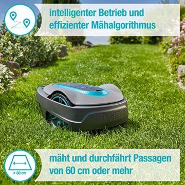 GARDENA smart Sileno Set city 500: Mähroboter bis 500 m² Rasenfläche, Steigungen bis 35 %, Schnitthöhe 20 - 50 mm, inkl. Gateway, Begrenzungskabel, Haken und Verbinder (19066-20), DE-Version - 5