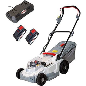 IKRA Akku Rasenmäher Mulchmäher ICM 2/2037 inkl. 2x Akku & Doppel-Schnellladegerät - 1