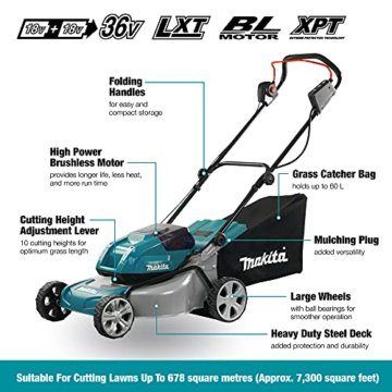 Makita DLM460Z Akku-Rasenmäher 2x18 V (ohne Akku, ohne Ladegerät) - 2