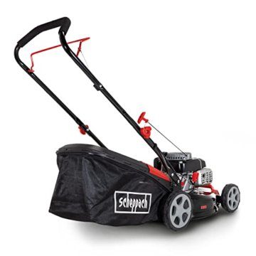 Scheppach Benzin Rasenmäher MP135-42 | Schnittbreite 42cm | 3 PS | Stahlgehäuse | Höhenverstellung in 7 Stufen (25 - 75mm) | 55 Liter Fangkorb mit Füllstandsanzeige - 6