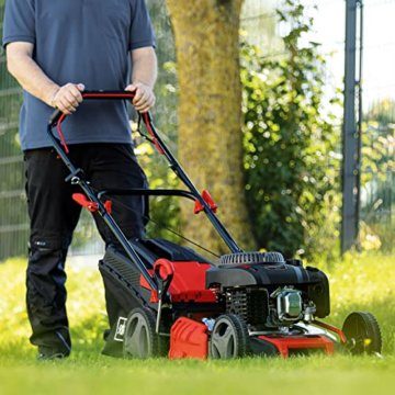 Scheppach Benzin Rasenmäher MS225-53 mit Radantrieb | 53cm Schnittbreite | 65L Fangbox | Höhenverstellung 7 Stufen | Seitenauswurf & Reinigungsfunktion | Mulchmäher | inkl. Motoröl - 6