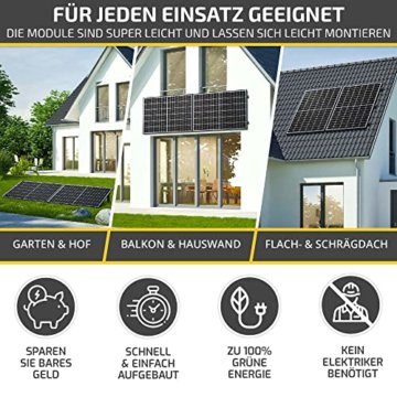 Solakon® Balkonkraftwerk 810W / 600W Steckdose - Solaranlage Komplettset - Plug & Play Balkon Solaranlage - 2x 405W Solarmodule, 1x 600W Wechselrichter Deye & Zubehör - Photovoltaik Komplettanlage - 6