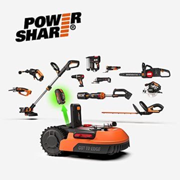 WORX Landroid M WR141E Mähroboter/Akkurasenmäher für kleine Gärten bis 500 qm/Selbstfahrender Rasenmäher für einen sauberen Rasenschnitt - 12