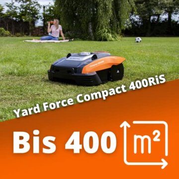 YARD FORCE Mähroboter COMPACT 400RiS bis zu 400 qm -- Selbstfahrender Rasenmäher Roboter mit WLAN- und App-Steuerung, iRadar Ultraschallsensor, Kantenschneide-Funktion und bürstenloser Motor - 2