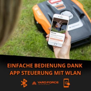 YARD FORCE Mähroboter COMPACT 400RiS bis zu 400 qm -- Selbstfahrender Rasenmäher Roboter mit WLAN- und App-Steuerung, iRadar Ultraschallsensor, Kantenschneide-Funktion und bürstenloser Motor - 4