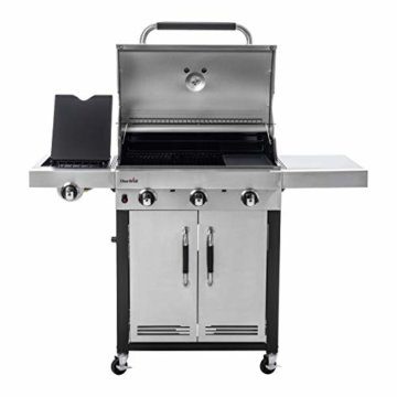 Char-Broil Advantage 345S - 3 Brenner Gasgrill mit Seitenbrenner, Edelstahl - 3