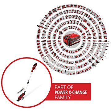 Einhell Akku-Gras- und Strauchschere GE-CG 18/100 Li T-Solo Power X-Change (Li-Ion, 18 V, Teleskopstiel, Schnittbreite Grasschneideblatt 100 mm, Strauchscherenmesser 200 mm, ohne Akku und Ladegerät) - 2