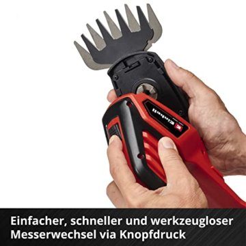 Einhell Akku-Gras- und Strauchschere GE-CG 18/100 Li T-Solo Power X-Change (Li-Ion, 18 V, Teleskopstiel, Schnittbreite Grasschneideblatt 100 mm, Strauchscherenmesser 200 mm, ohne Akku und Ladegerät) - 7