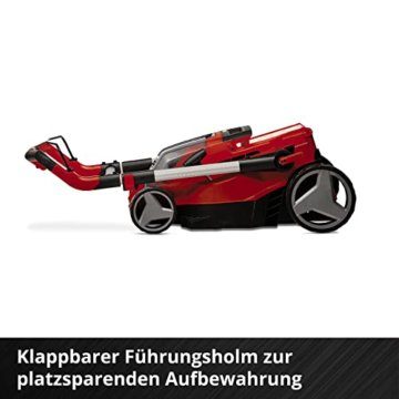 Einhell Akku-Rasenmäher RASARRO 36/38 Kit Power X-Change (36 V, 38 cm Schnittbreite, 450 m², Brushless, Mulchfunktion, 45L Fangkorb, inkl. 2x 4,0 Ah Akkus + Twincharger) - 8