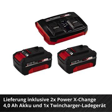 Einhell Akku-Rasenmäher RASARRO 36/38 Kit Power X-Change (36 V, 38 cm Schnittbreite, 450 m², Brushless, Mulchfunktion, 45L Fangkorb, inkl. 2x 4,0 Ah Akkus + Twincharger) - 10