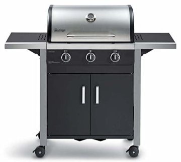 Enders® Gasgrill CHICAGO 3, 3-Brenner, Edelstahl-Deckel doppelwandig mit Grill-Thermometer, Grillwagen mit Räder, #89376 - 1