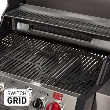 Enders Gasgrill CHICAGO 3 R TURBO, mit Gussrost, 3-Brenner, Edelstahl-Deckel doppelwandig mit Grill-Thermometer, SWITCH GRID Grillwagen mit Räder, Schwarz/Silber, #893776 - 4