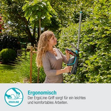 Gardena Akku-Heckenschere ComfortCut 50/18V-P4A Ready-to-Use Set: Heckenschneider mit ergonomischem Griff und Anschlagschutz, geringes Gewicht für bessere Handhabung, inkl. 18V P4A Akku (14730-20) - 5