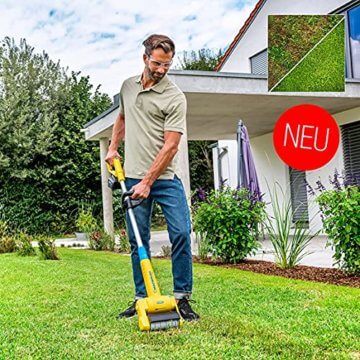 GLORIA MultiBrush li-on - Multifunktionale Akku-Bürste/Unkrautentferner | Nutzbar als Stein-, Holz-, Fugenreiniger, Rasenkantenschneider, Vertikutierer, Rasenlüfter | Set mit 2 Aufsätzen | ohne Akku - 11