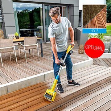 GLORIA MultiBrush li-on - Multifunktionale Akku-Bürste/Unkrautentferner | Nutzbar als Stein-, Holz-, Fugenreiniger, Rasenkantenschneider, Vertikutierer, Rasenlüfter | Set mit 2 Aufsätzen | ohne Akku - 6