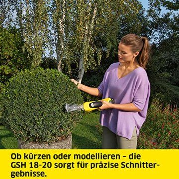 Kärcher 18 V Akku-Gras- und Strauchschere GSH 18-20, 2-in-1-Funktion: 12 cm Grasmesser und 20 cm Strauchmesser, Leistung: max. 450-650 m, verwendbar mit dem Kärcher 18-V-Akku, ohne Akku - 7