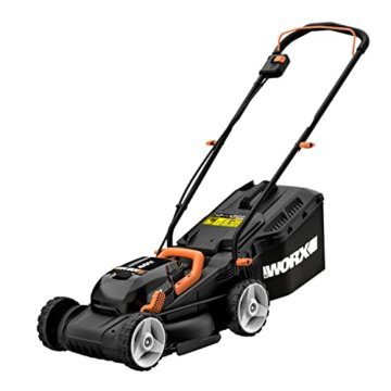 WORX 40V Akku-Rasenmäher WG779E.9, 2,5Ah 2 Akkus, Powershare, Schnittbreite 34cm, 6-Fache 20-70mm Schnitthöhenverstellung, Dual-Ladegerät, 2 x 18V Ohne Akku / Ladegerät - 1