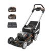 WORX WG749E Nitro Akku-Rasenmäher 40V - starker bürstenloser Motor - 46cm Schnittbreite - mähen bis zu 500 ㎡ - mit zusätzlichem Antrieb - 7 Schnitthöhenstufe - inkl. 2X 4Ah Akkus & Dual-Ladengerät - 1