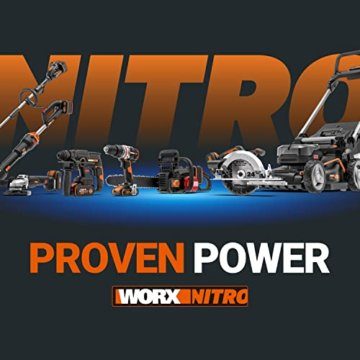 WORX WG749E Nitro Akku-Rasenmäher 40V - starker bürstenloser Motor - 46cm Schnittbreite - mähen bis zu 500 ㎡ - mit zusätzlichem Antrieb - 7 Schnitthöhenstufe - inkl. 2X 4Ah Akkus & Dual-Ladengerät - 8