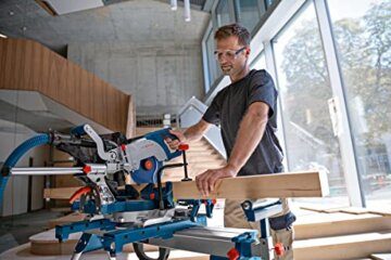 Bosch Professional BITURBO Akku- Kapp- und Gehrungssäge GCM 18V-216 DC (Sägeblatt-Durchmesser: 216 mm, Bluetooth Modul, SDS-Sägeblattverriegelung, im Karton) - 6