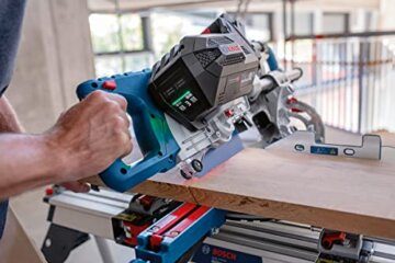 Bosch Professional BITURBO Akku- Kapp- und Gehrungssäge GCM 18V-216 DC (Sägeblatt-Durchmesser: 216 mm, Bluetooth Modul, SDS-Sägeblattverriegelung, im Karton) - 9