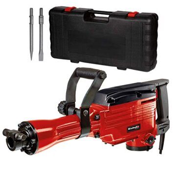Einhell Abbruchhammer TC-DH 43 (1.600 W, 43 J Einzelschlagstärke, robuste SDS-hex-Werkzeugaufnahme, 180°-verstellbarer Zusatzhandgriff, inkl. Spitz- und Flachmeißel, Koffer) - 1