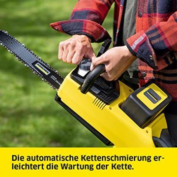 Kärcher 36 V Akku-Kettensäge CNS 36-35, Schwertlänge: 35 cm, automatische Kettenschmierung, Rückschlagschutz, Leistung: max. 100-200 Schnitte, verwendbar mit dem Kärcher 36-V-Akku, ohne Akku - 6