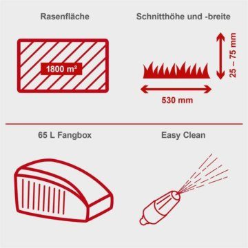 Scheppach Benzin Rasenmäher MS225-53 -7PS- Radantrieb