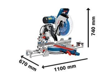 Bosch Professional Kapp- und Gehrungssäge GCM 12 GDL (Doppellinienlaser, Kreissägeblatt, Spannzange, Karton, Sägeblattdurchmesser: 305 mm, 2000 Watt) - 6