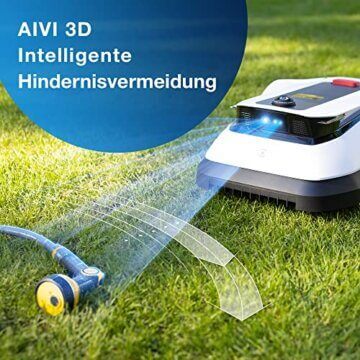ECOVACS Goat G1 Mähroboter ohne Begrenzungskabel für Gärten bis 1600 qm (AIVI 3D-Hindernisvermeidung, intelligente Routenplanung, Einstellung des verbotenen Bereichs, Videomanager) - 3 Jahre Garantie - 6